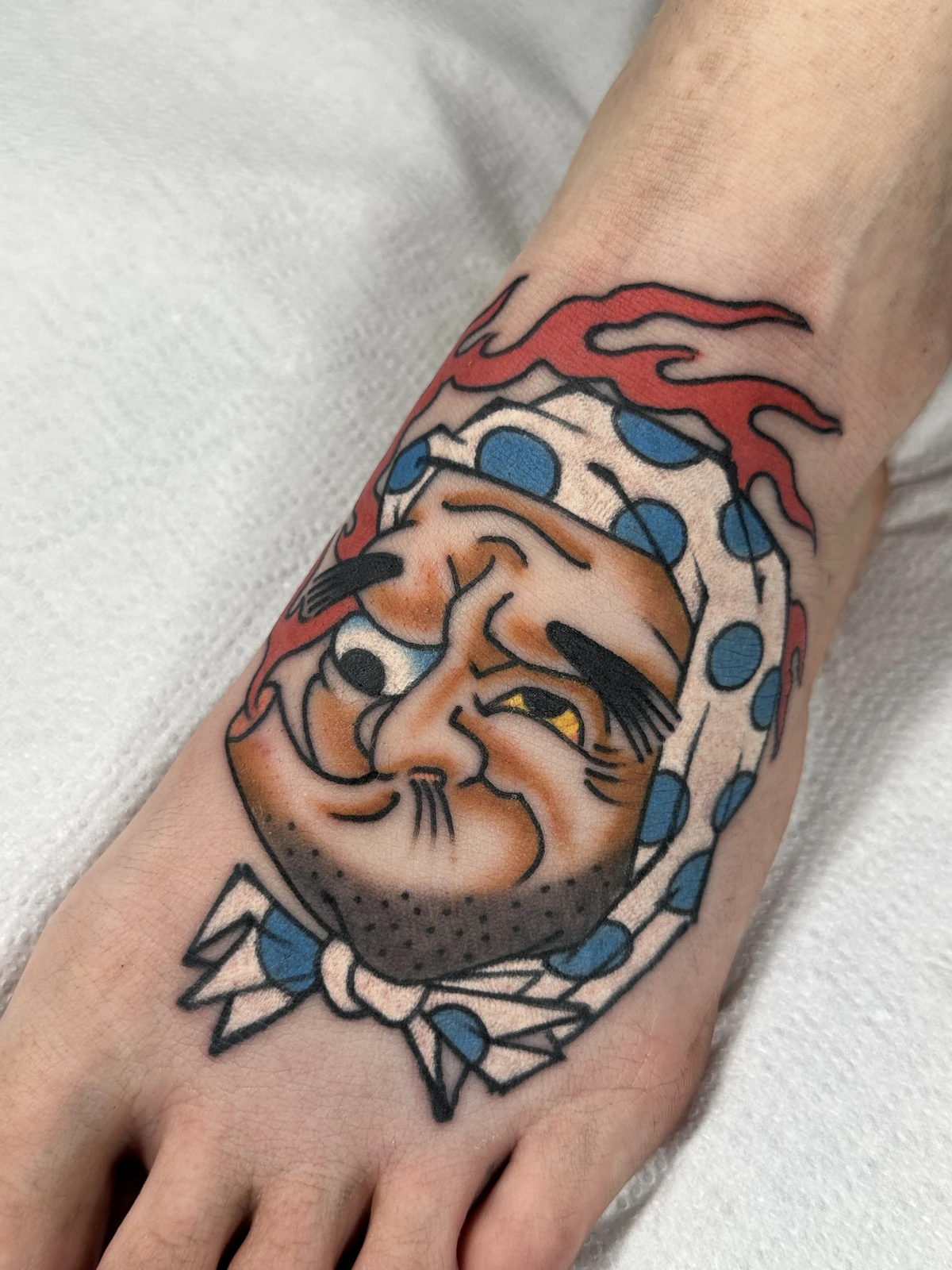 Tatuaje tradicional japonés realizado por Perea en No Glory Tattoo Parlour
