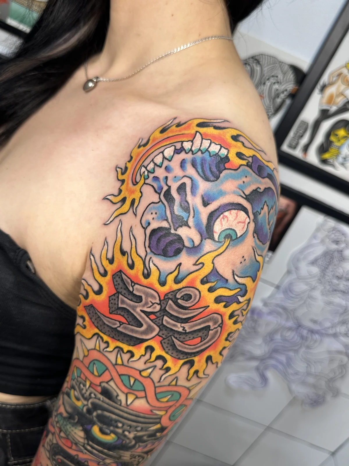 Tatuaje tradicional japonés realizado por Perea en No Glory Tattoo Parlour